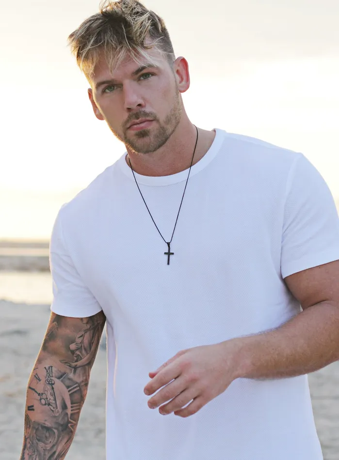 MEDIUM BLACK CROSS NECKLACE FOR MEN We Are All Smith Necklaces