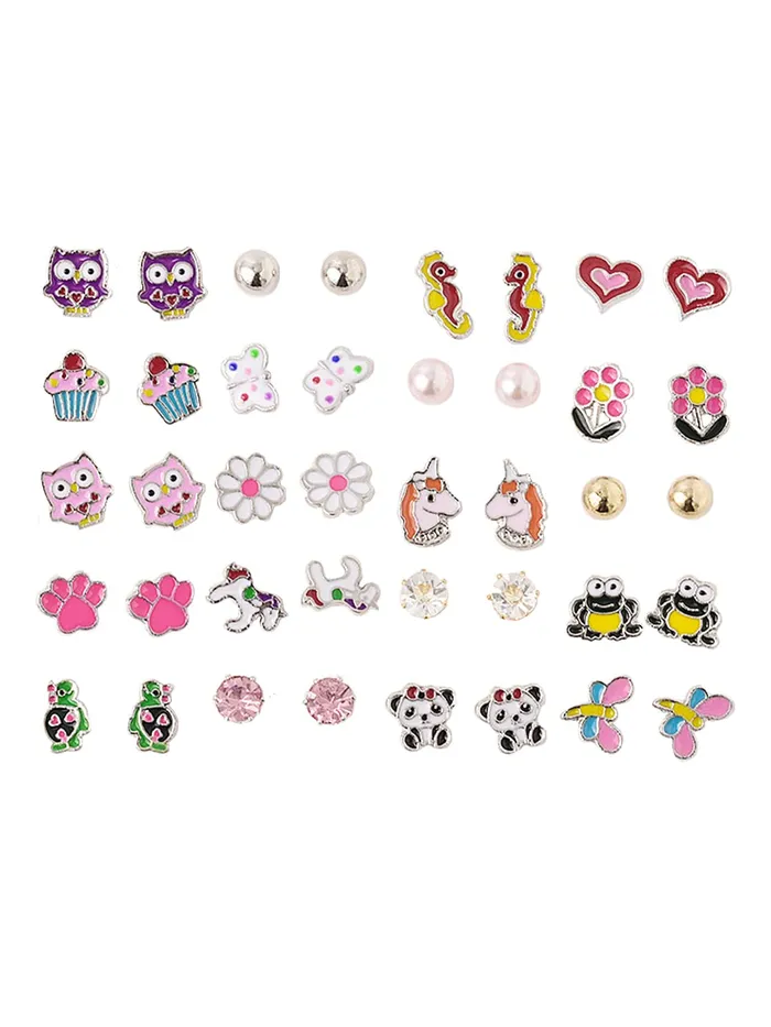 Melbees by Yellow Chimes Stud Earrings for Girls Combo of 20 Pairs Cute Little Stud Earrings Combo For Girls Yellow Chimes Rings Melbees by Yellow Chimes Stud Earrings for Girls Combo of 20 Pairs Cute Little Stud Earrings Combo For Girls Yellow Chimes Rings