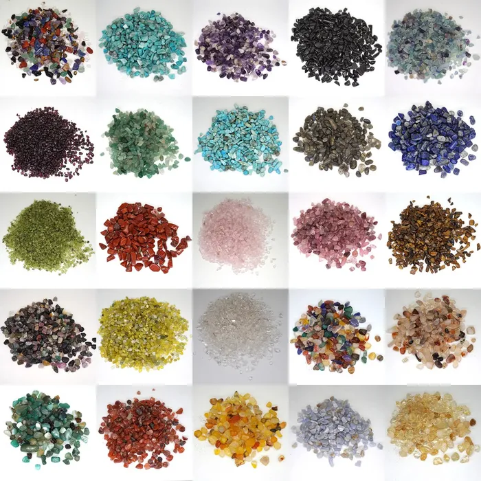 Metamorphidi Earrings Natural Crystal Stone Chips
