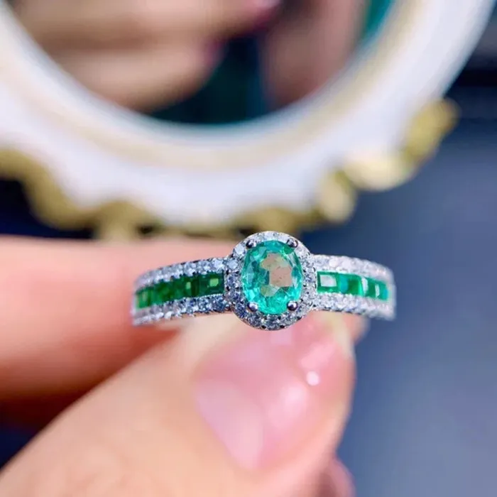 Metamorphidi Rings Luxury Green Emerald Ring