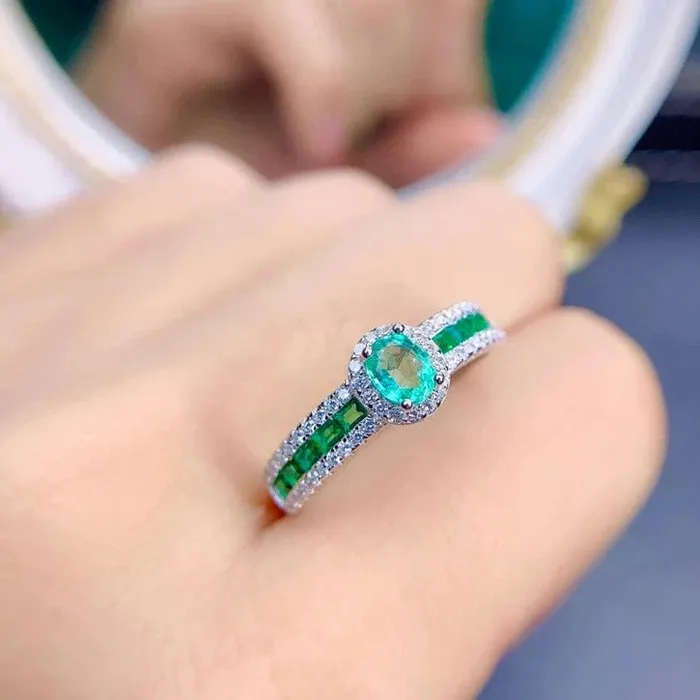 Metamorphidi Rings Luxury Green Emerald Ring