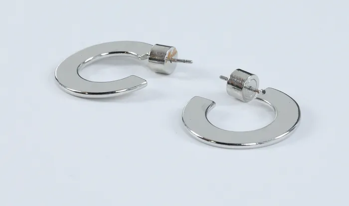 Millo Jewelry Earrings Small Flat Hoops Millo Jewelry Earrings Small Flat Hoops