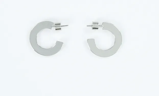 Millo Jewelry Earrings Small Flat Hoops Millo Jewelry Earrings Small Flat Hoops