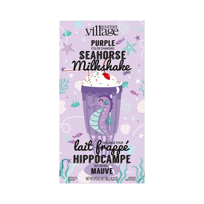 Mini Milkshake Seahorse Purple Gourmet du Village Earrings