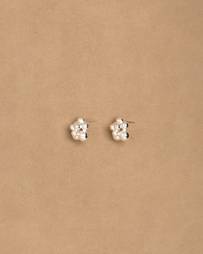 MYJN Earrings Elinor Bold Bobble Grape Stud Earrings
