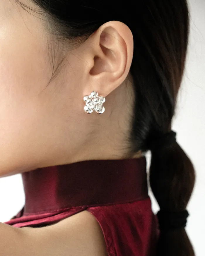 MYJN Earrings Elinor Bold Bobble Grape Stud Earrings
