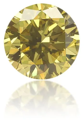Natural Green Diamond Round 046 ct Polished Langerman Diamonds Earrings