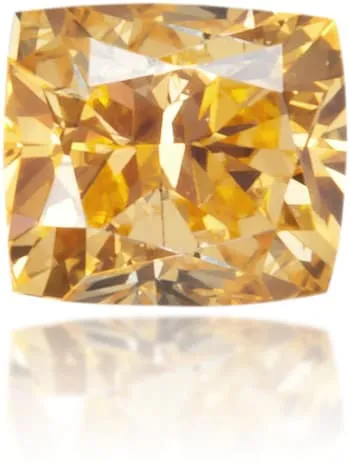 Natural Orange Diamond Square 017 ct Polished Langerman Diamonds Earrings