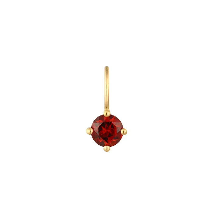 Necklaces AURELIE GI JANUARY Garnet Necklace Charm