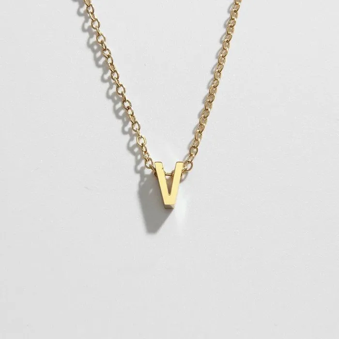 Necklaces Biella Vintage Letter Necklace V