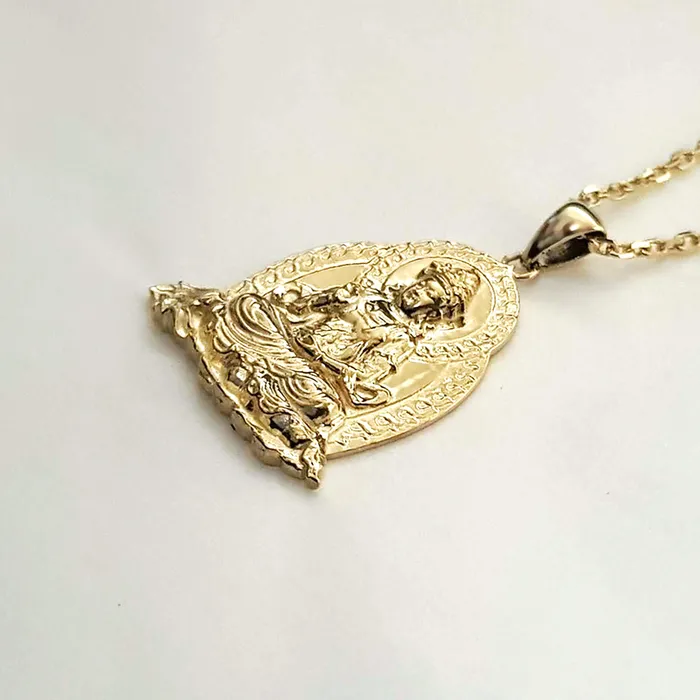Necklaces carre dor 14k 18k gold buddha pendant necklace 1 Medium