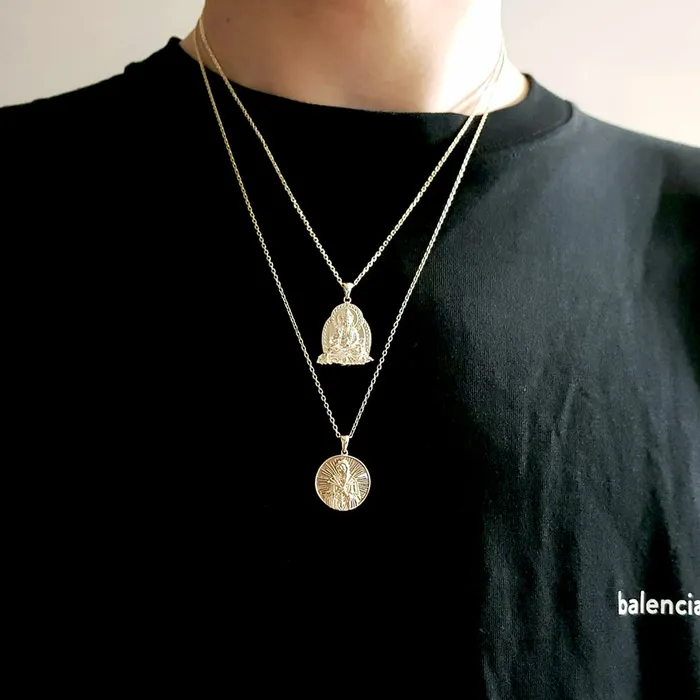 Necklaces carre dor 14k 18k gold buddha pendant necklace 1 Medium