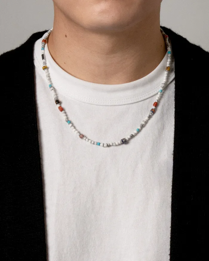 Necklaces CUN Kleu Howlite Multicolor Beaded Necklace