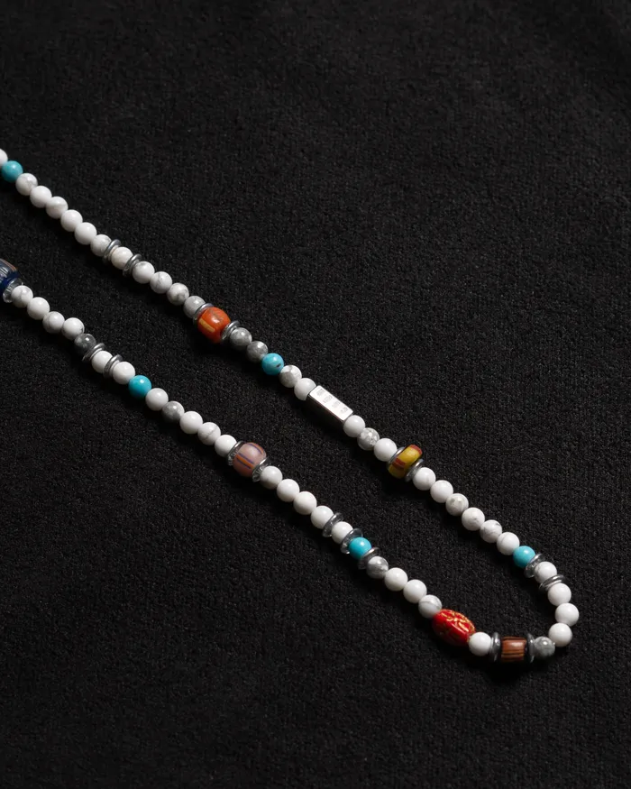 Necklaces CUN Kleu Howlite Multicolor Beaded Necklace