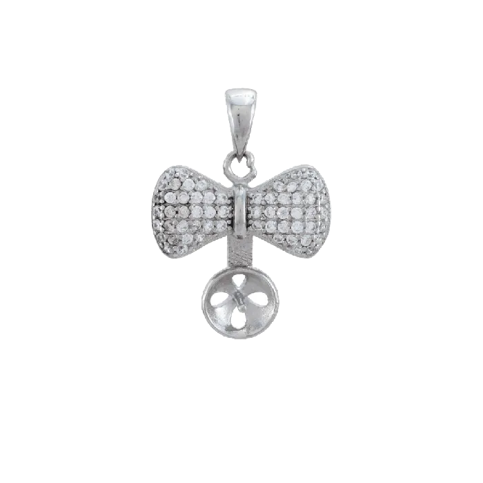Necklaces DIY Mount Pendant 925 Sterling Silver Minnie Mouse Rhinestone Bow MPST054 Necklaces DIY Mount Pendant 925 Sterling Silver Minnie Mouse Rhinestone Bow MPST054