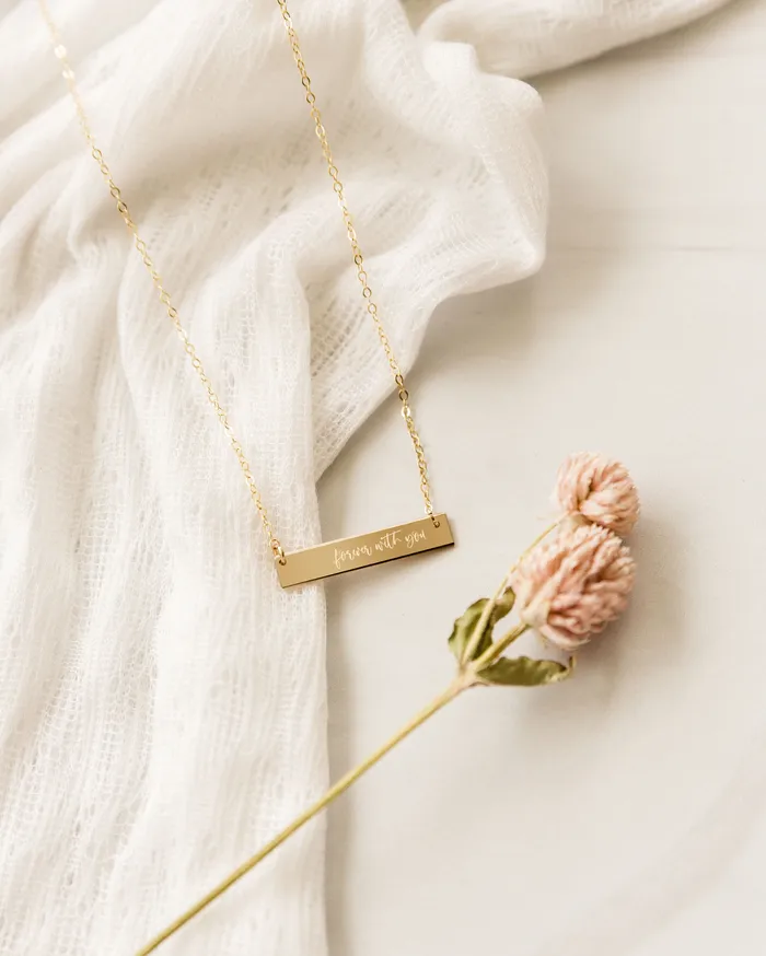 Necklaces Forever With You Bar Necklace Zen and Zuri