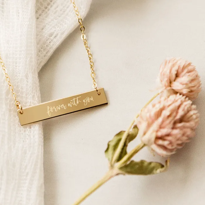 Necklaces Forever With You Bar Necklace Zen and Zuri