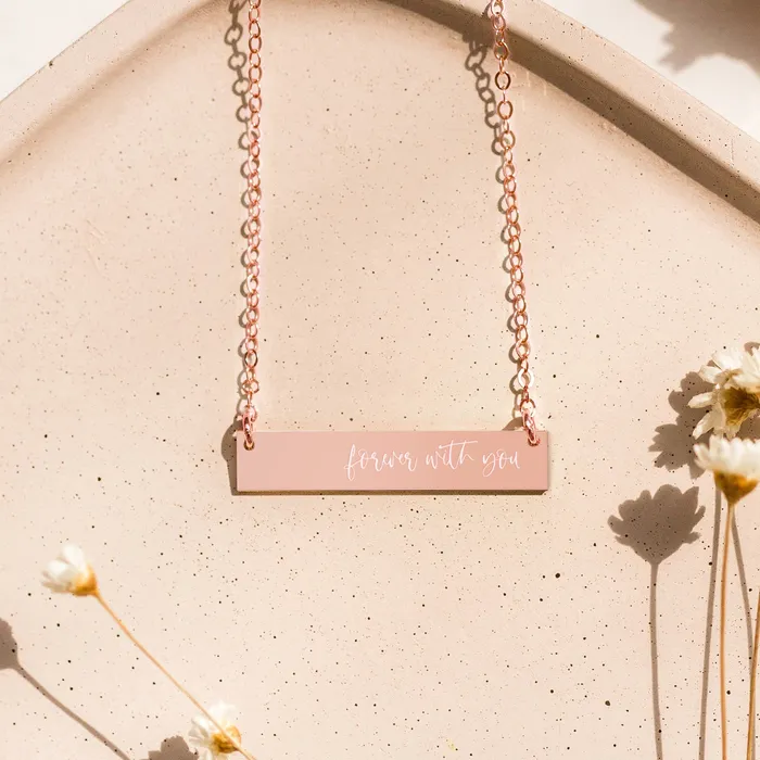 Necklaces Forever With You Bar Necklace Zen and Zuri