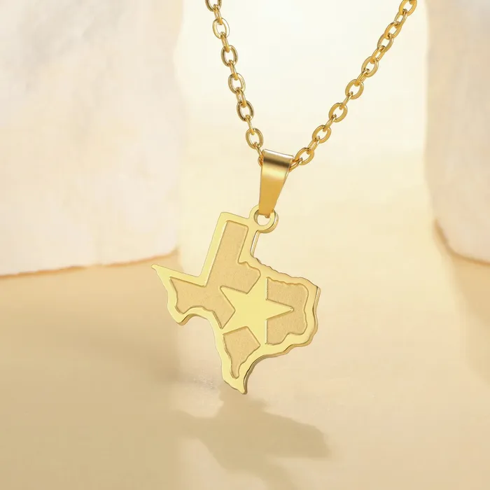 Necklaces Get Signatured Texas Map Necklace