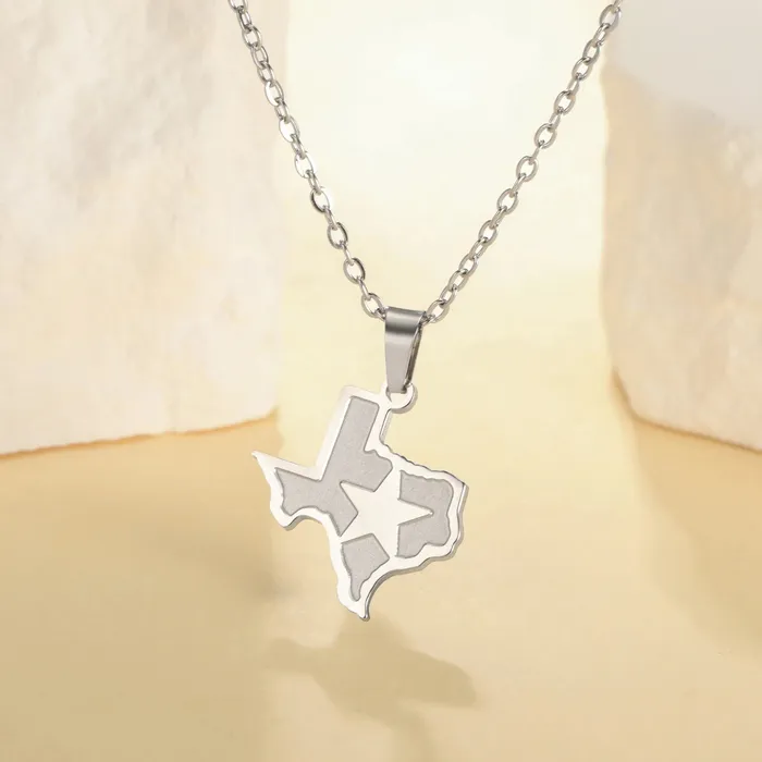 Necklaces Get Signatured Texas Map Necklace Necklaces Get Signatured Texas Map Necklace