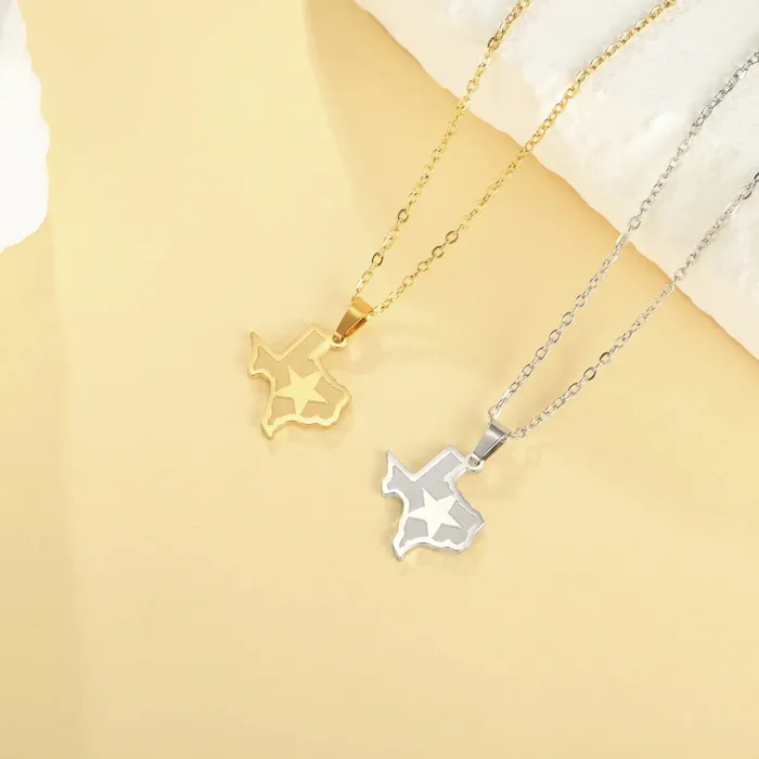 Necklaces Get Signatured Texas Map Necklace Necklaces Get Signatured Texas Map Necklace