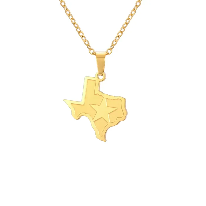 Necklaces Get Signatured Texas Map Necklace Necklaces Get Signatured Texas Map Necklace