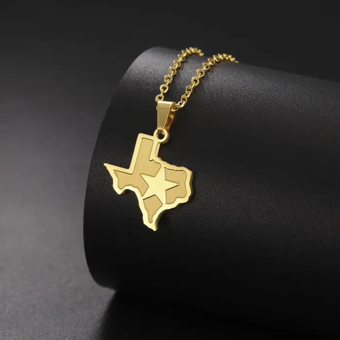 Necklaces Get Signatured Texas Map Necklace Necklaces Get Signatured Texas Map Necklace