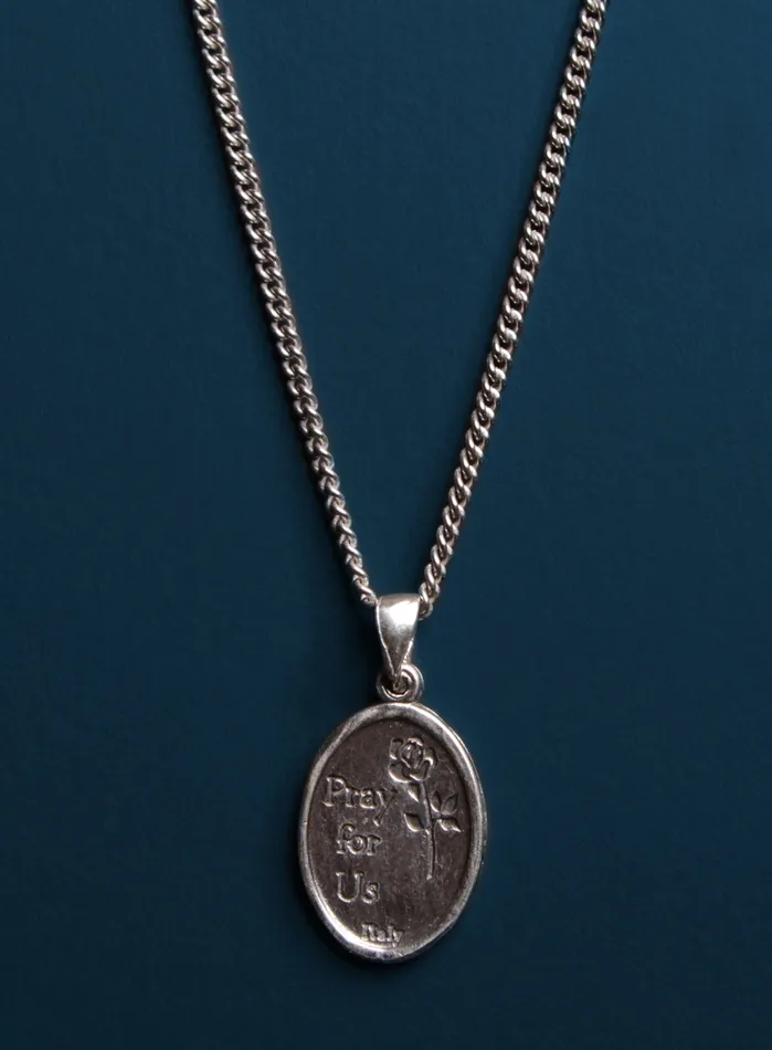 Necklaces Lady of Guadalupe Sterling Silver Medal Necklace for Men WE ARE ALL SMITH
