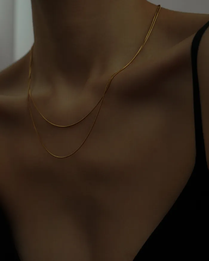 Necklaces MYJN Aila Layered Snake Chain Necklace