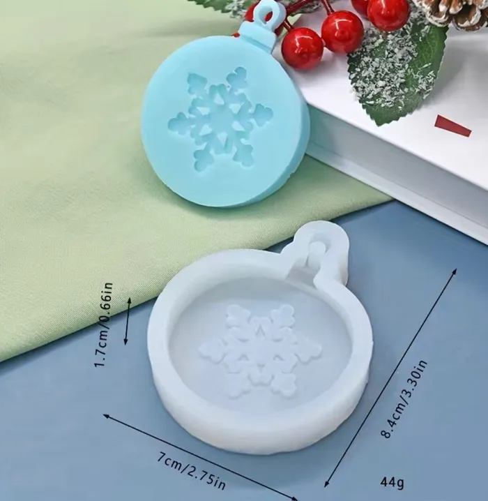 Necklaces Resinarthub Snow flakes Tag Silicone Mold For Resin Art 2 variants
