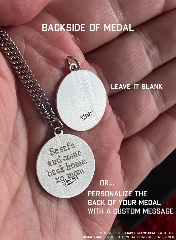 Necklaces Saint Gerard Sterling Silver Medal Necklace for Men WE ARE ALL SMITH Mens Jewelry Clothing