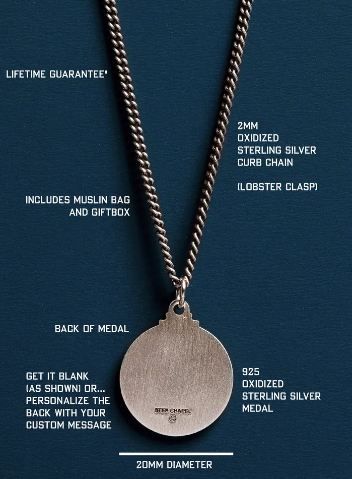 Necklaces Saint Gerard Sterling Silver Medal Necklace for Men WE ARE ALL SMITH Mens Jewelry Clothing
