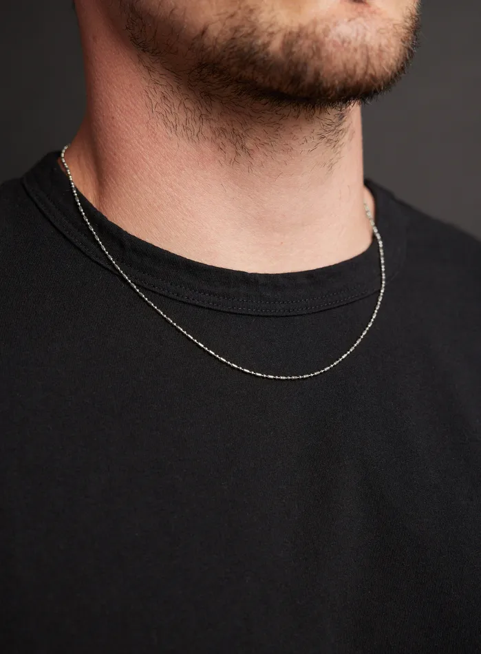 Necklaces Waterproof 1mm Stainless Steel Minimalist Chain Necklace for Men WE ARE ALL SMITH