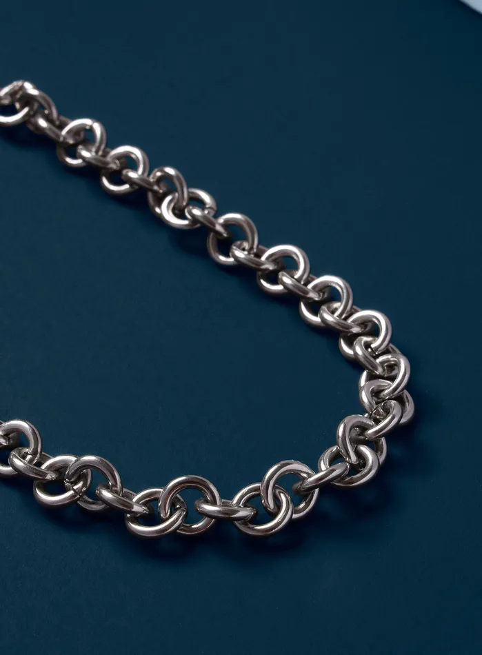 Necklaces Waterproof 9mm Chunky Round Cable Chain Necklace for Men WE ARE ALL SMITH