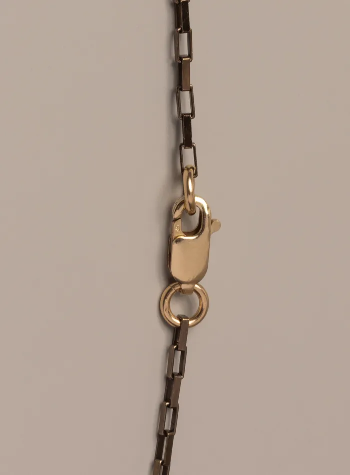 Necklaces WE ARE ALL SMITH Mens Jewelry Clothing Elongated Cable Chocolate Vermeil Gold Chain Necklace for Men