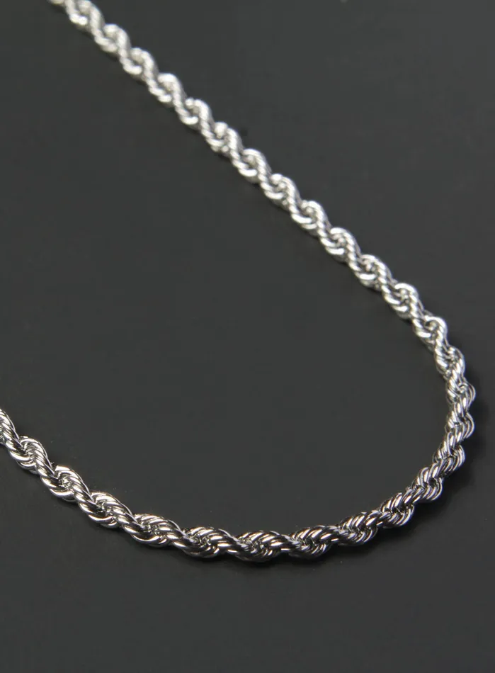 Necklaces WE ARE ALL SMITH Mens Jewelry Clothing Sweatproof Waterproof Silver Rope chain necklace 25 mm