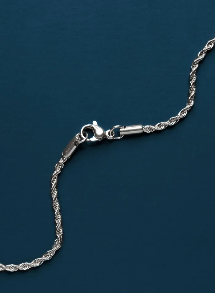 Necklaces WE ARE ALL SMITH Mens Jewelry Clothing Sweatproof Waterproof Silver Rope chain necklace 25 mm