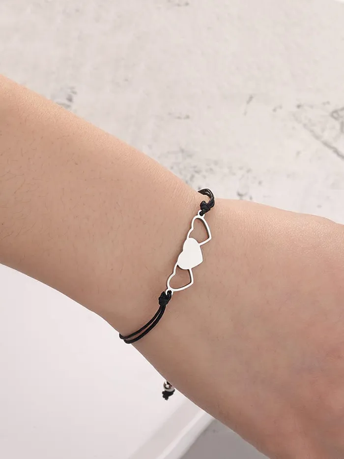 Necklaces Yellow Chimes Bracelet for Women and Girls Fashion Silver Sister Bracelets for Women Girls 3 Pcs Heart Shaped Best Sister Bracelets Set Gift for Sister Bracelets Combo Yellow Chimes