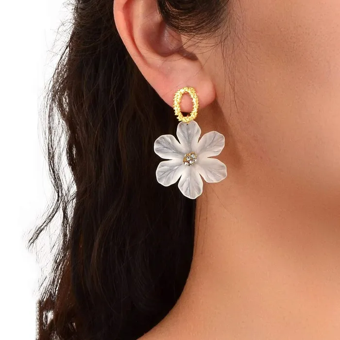 Necklaces Yellow Chimes Earrings for Women and Girls Flower Drop EarringsGold Plated Drop Earrings Birthday Gift for girls and women Anniversary Gift for Wife Yellow Chimes