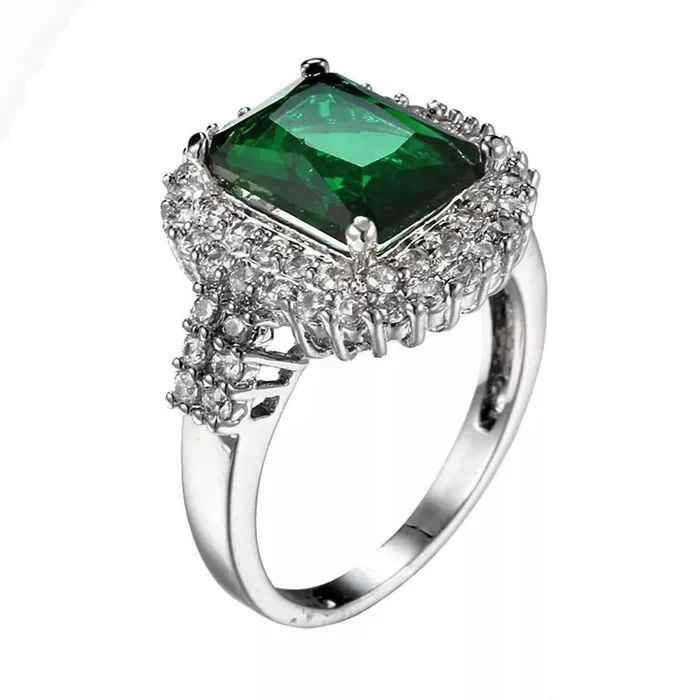 Necklaces Yellow Chimes Emerald Square Studded Cubic Zirconia Stylish Silver Plated Copper Rings for Women Valentine Gift for Girls Yellow Chimes Necklaces Yellow Chimes Emerald Square Studded Cubic Zirconia Stylish Silver Plated Copper Rings for Women Valentine Gift for Girls Yellow Chimes