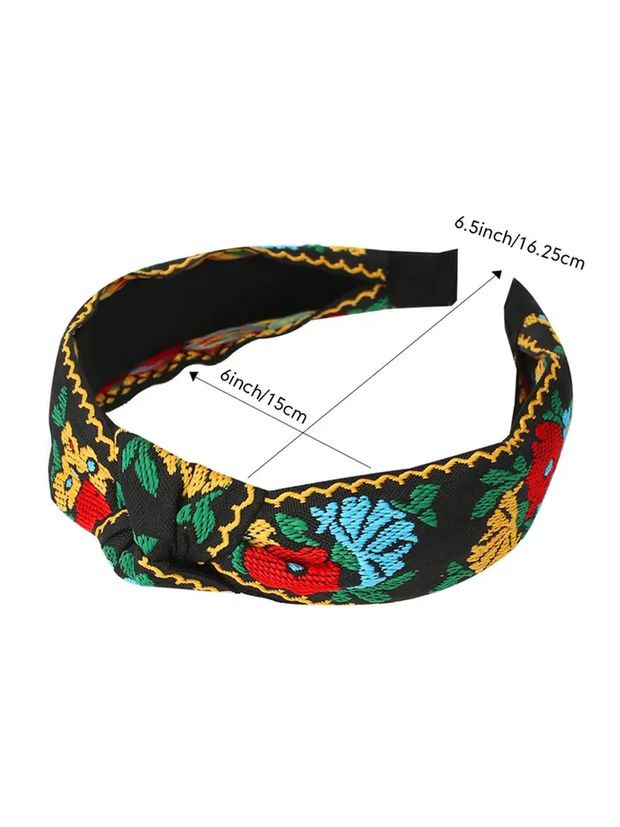 Necklaces Yellow Chimes Head Bands for Girls 2 Pcs Hair Band for Women Floral Printed Fabric Headband Hair Accessories for Women and Girls Yellow Chimes