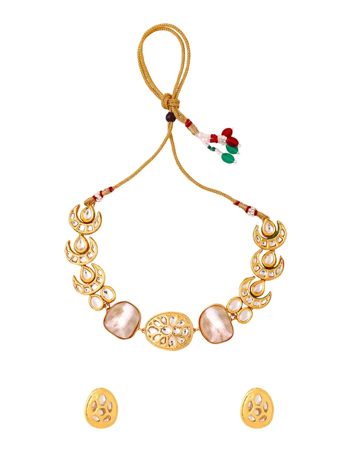 Necklaces Yellow Chimes Jewellery Set for Women Golden Kundan Stone Necklace Set for Women Eternal Classics Traditional Gold Plated Jewelery Set for Girls Birthday Anniversary Gift for Women Wife Yellow Chimes Necklaces Yellow Chimes Jewellery Set for Women Golden Kundan Stone Necklace Set for Women Eternal Classics Traditional Gold Plated Jewelery Set for Girls Birthday Anniversary Gift for Women Wife Yellow Chimes