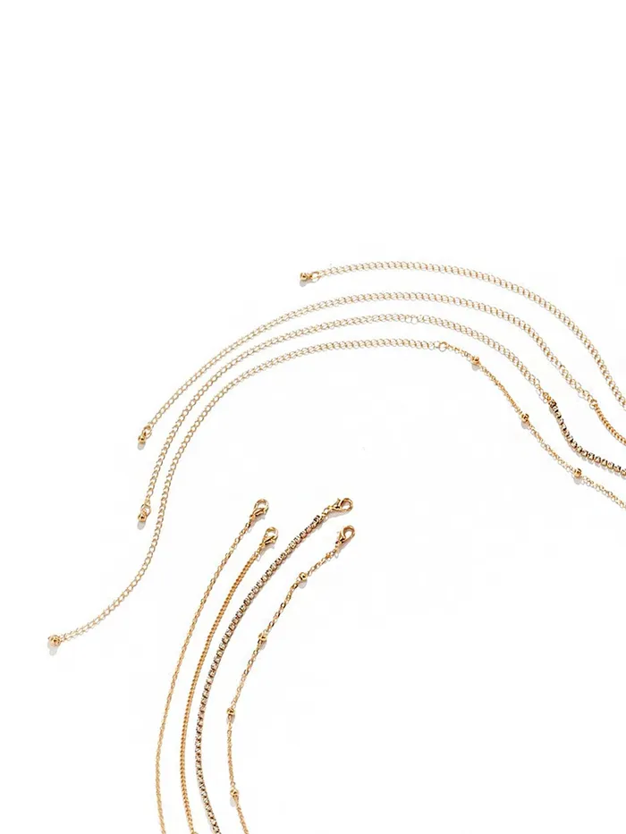 Necklaces Yellow Chimes Waist Chain for Women Gold Toned Multilayer Heart Charmed Waist Chain for Women and Girls Yellow Chimes