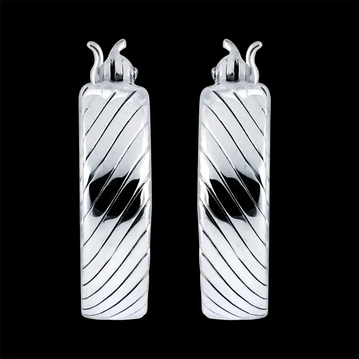 Necklaces Yellow Chimes Yellow Chimes 925 Sterling Silver Hallmark and Certified Purity Bali Hoops Earrings for Women and Girls