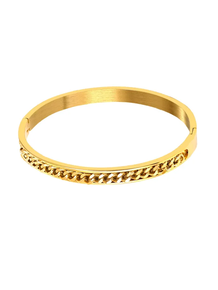 Necklaces Yellow Chimes Yellow Chimes Bracelet for Women Stainless Steel Chain Bracelet Gold Plated Bangle Style Kada Bracelet for Women and Girls