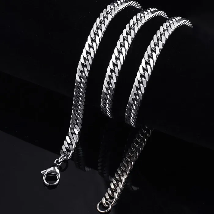 Necklaces Yellow Chimes Yellow Chimes Chain for Men and Boys Silver Chain Neck Chain for Men 2 Pcs Combo of Stainless Steel Chains for Men Birthday Gift for Men and Boys Anniversary Gift for Husband