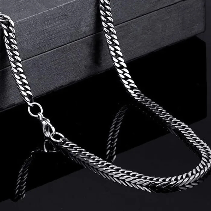 Necklaces Yellow Chimes Yellow Chimes Chain for Men and Boys Silver Chain Neck Chain for Men 2 Pcs Combo of Stainless Steel Chains for Men Birthday Gift for Men and Boys Anniversary Gift for Husband