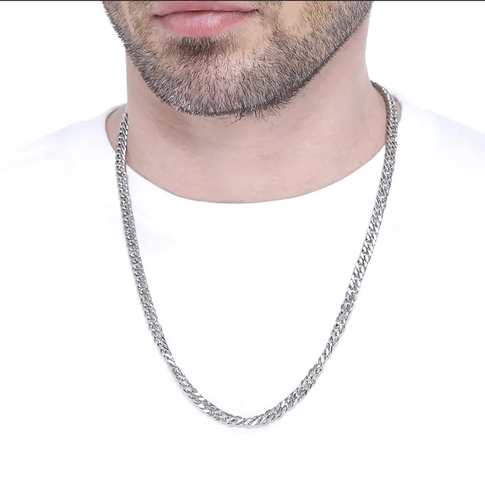 Necklaces Yellow Chimes Yellow Chimes Chain for Men and Boys Silver Chain Neck Chain for Men 2 Pcs Combo of Stainless Steel Chains for Men Birthday Gift for Men and Boys Anniversary Gift for Husband