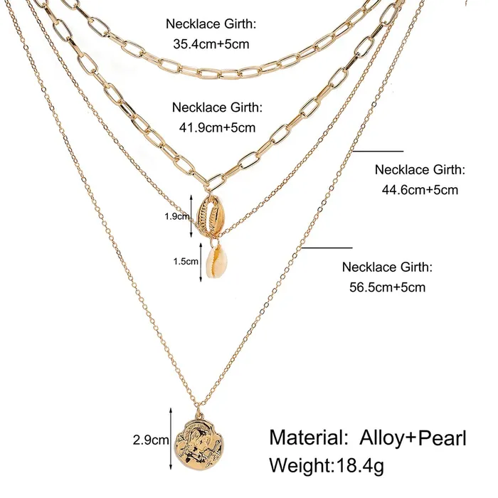 Necklaces Yellow Chimes Yellow Chimes Combo Fashion Multilayered Silver Gold Plated Chain Choker Necklace for Women and Girls Design 9