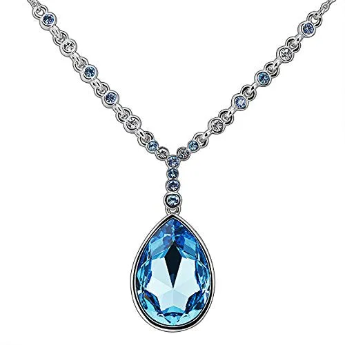Necklaces Yellow Chimes Yellow Chimes Crystals from Swarovski Meringue Blue Crystal Necklace Pendant for Women and Girls Necklaces Yellow Chimes Yellow Chimes Crystals from Swarovski Meringue Blue Crystal Necklace Pendant for Women and Girls